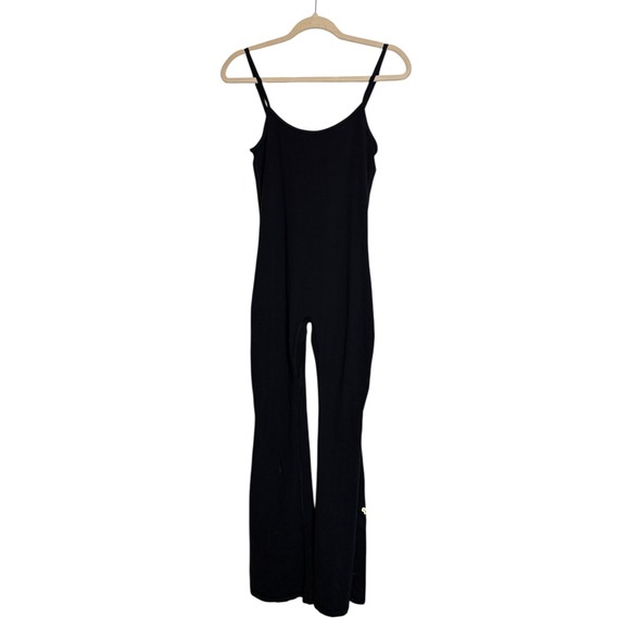 Aritzia Golden Butter Essential Spaghetti Strap Flare Jumpsuit Bodycon Onesie S - Picture 6 of 9